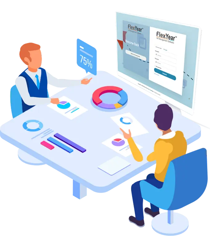 FlexYear HR management software dashboard for employee management in Nepal